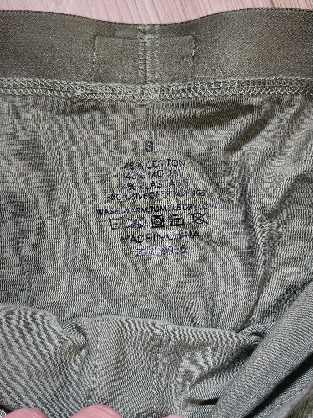 Richer Poorer High-Waist Ribbed Bike Shorts in Olive Green - Picture 6 of 7